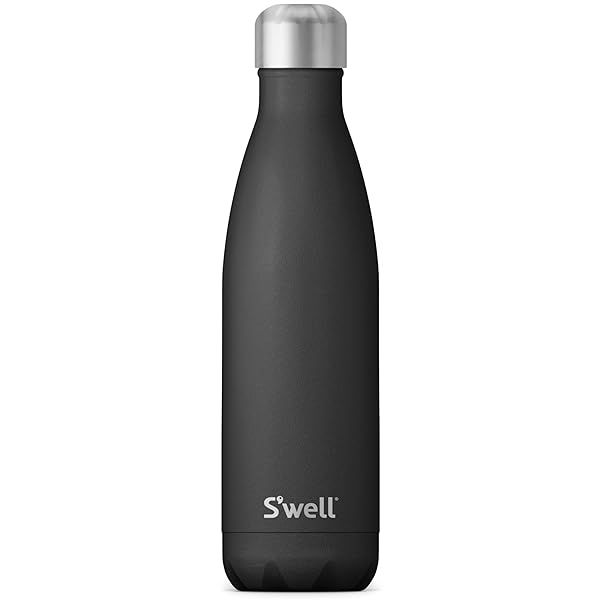 Swell Stainless Steel Water Bottle 17oz Onyx Triple Layer Vacuum Insulated Keeps Drinks Cold for 36 Hours Hot for 18 BPA Free Ideal for Travel