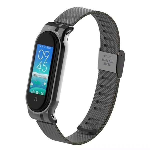 Buy T-BLUER Stainless Steel Bracelet for Xiaomi Mi Band 5/6 - Stylish Replacement Strap for Men & Women