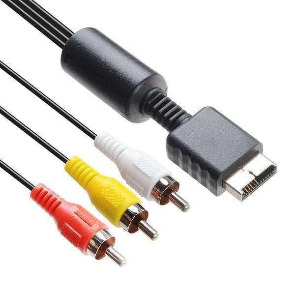 TENINYU 6FT RCA AV Cable for PS1, PS2, PS3 - High-Quality Game Console Connection Accessories