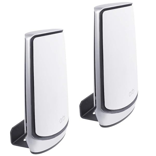 TIUIHU Wall Mount Holder for Orbi Tri-Band WiFi 6 Router - 2 Pack Bracket Stand for RBS850, RBK852, AX4200 & More