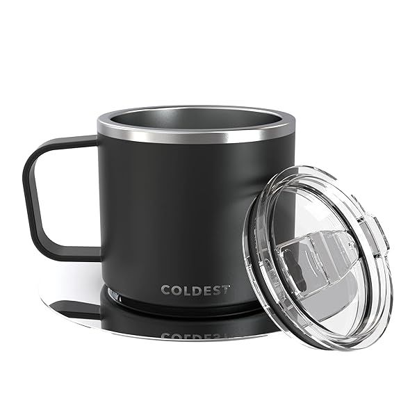 Coldest Water Stackable Insulated Espresso Cup - Triple Wall Stainless Steel Travel Mug (4 oz, Stealth Black)