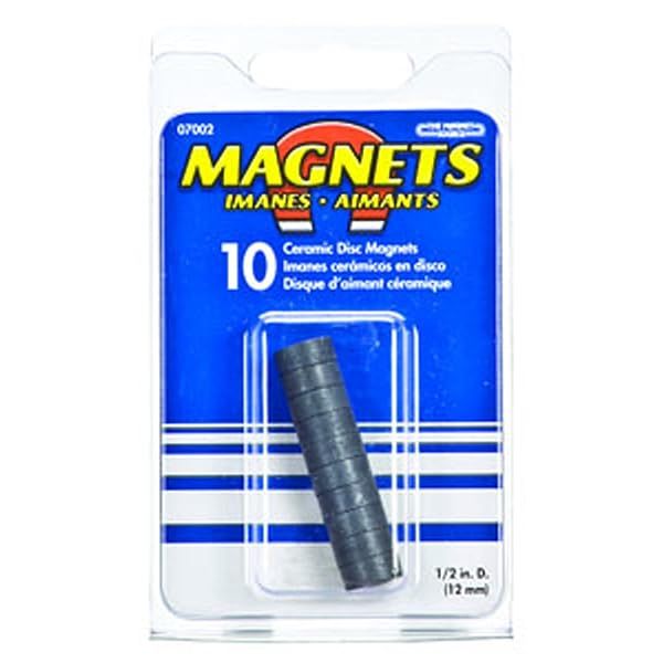 Buy TMS7002 Ceramic Disc Magnets - 0.5 in, 10 Pieces, Pack of 3 | Strong & Durable