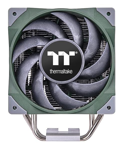 Thermaltake TOUGHAIR 510 CPU Cooler: 180W TDP, Dual 120mm Fans, Intel/AMD Compatible - Racing Green