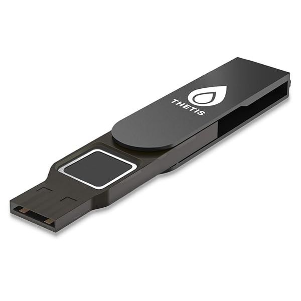 Thetis FIDO2 Security Key: Fingerprint USB A for Two-Factor Authentication on Windows, Mac, Gmail & Linux - Enhanced Security