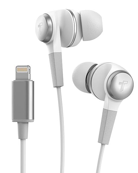 Thore iPhone Earphones V120: MFi Certified Lightning Earbuds for iPhone 12/13/14 Pro Max - Sweat/Water Resistant with Mic