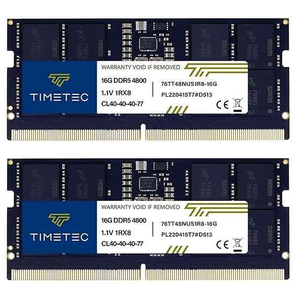 Upgrade Your Laptop with Timetec 32GB DDR5 4800MHz RAM Kit (2x16GB) - Unbuffered Non-ECC SODIMM Memory Module