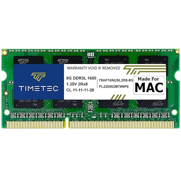 Timetec 8GB DDR3L 1600MHz RAM for MacBook Pro, iMac & Mac Mini - Compatible Upgrade for 2011-2015 Models