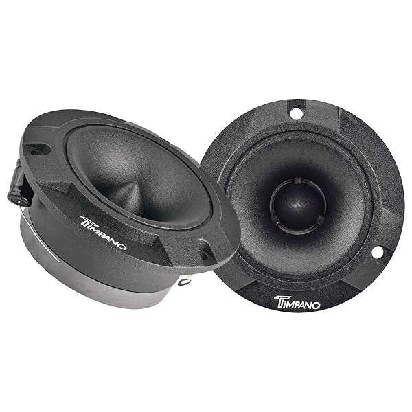 Upgrade Your Sound: Timpano TPT-ST2 Black Slim Super Tweeter - 600W, 105dB, 4 Ohm Pro Car Audio Pair