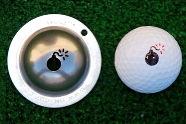 Tin Cup Bombs Away Golf Ball Marking Stencil - Durable Steel Design for Precision Marking