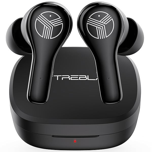 Treblab WX8 True Wireless Earbuds: IPX8 Waterproof, 28H Playtime, Noise Reduction & Soft Silicone for Sports