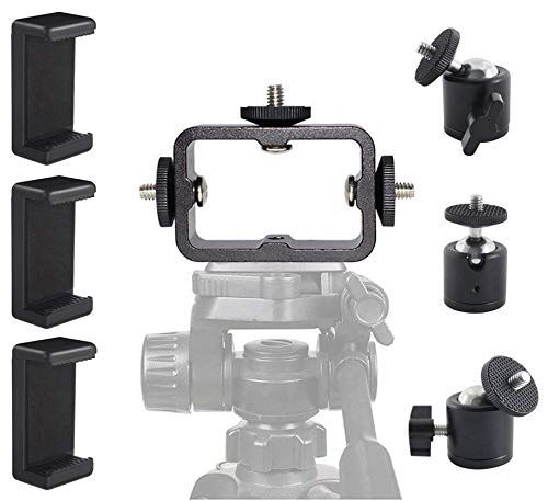 Universal Tripod Mount Adapter Kit for Smartphones, GoPros, DSLR & More - Perfect for Vlogging, YouTube, TikTok & Live Streaming