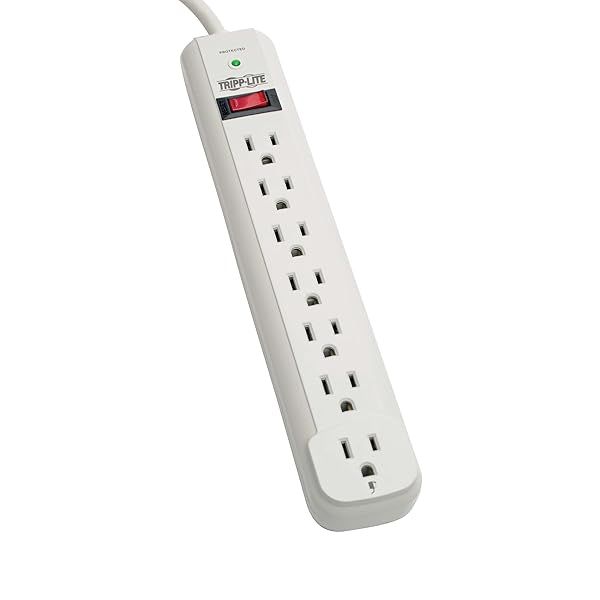 Tripp Lite 7 Outlet Surge Protector Power Strip with 6ft Cord & $20K Insurance - Best Value!