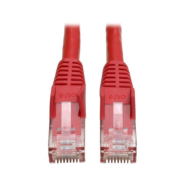 Tripp Lite 50-ft Cat6 Gigabit Snagless Patch Cable (RJ45 M/M) - Red for Fast Networking