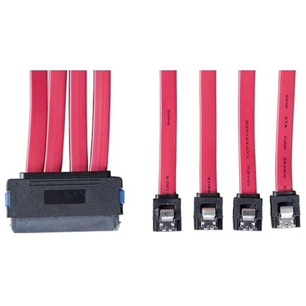 Tripp Lite 4-in-1 SAS Cable 32Pin to 4 x 7Pin, 20-in (0.5M) - High-Quality Internal Connection Solution