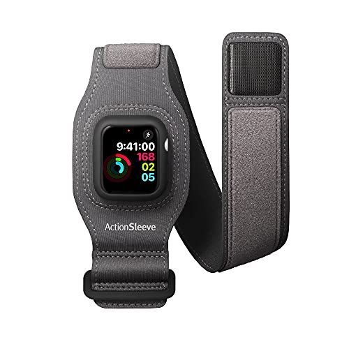 Upgrade Your Workout: Twelve South ActionSleeve 2 for Apple Watch 40mm - Protective Armband for Sports (Grey)