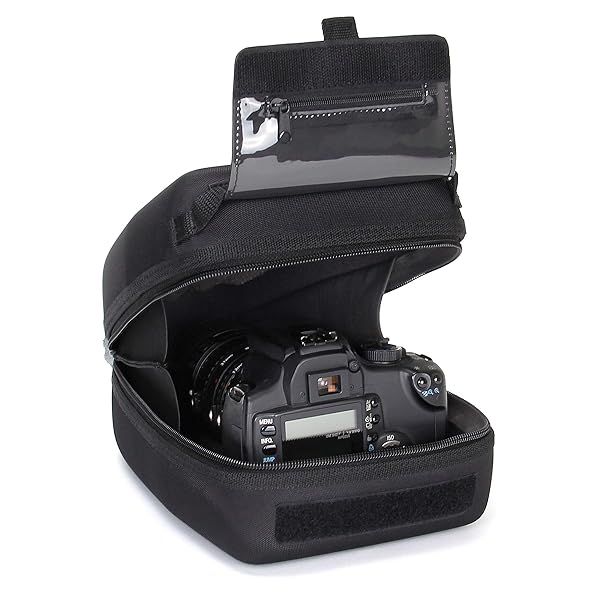 USA Gear Hard Shell Camera Case for Nikon, Canon, Olympus - EVA Protection & Quick Access for 300mm Lenses