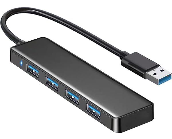VIENON 4-Port USB 3.0 Hub: Expand Your Laptop & Console Connectivity for Printers, Cameras, and More