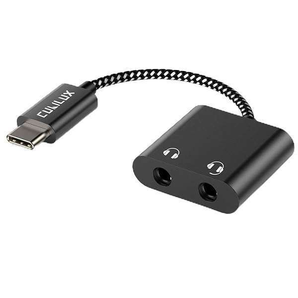 USB C Audio Splitter for 2 Headphones - 96KHz DAC for Samsung S24/S23/S22/S21 & Z Fold/Flip Models