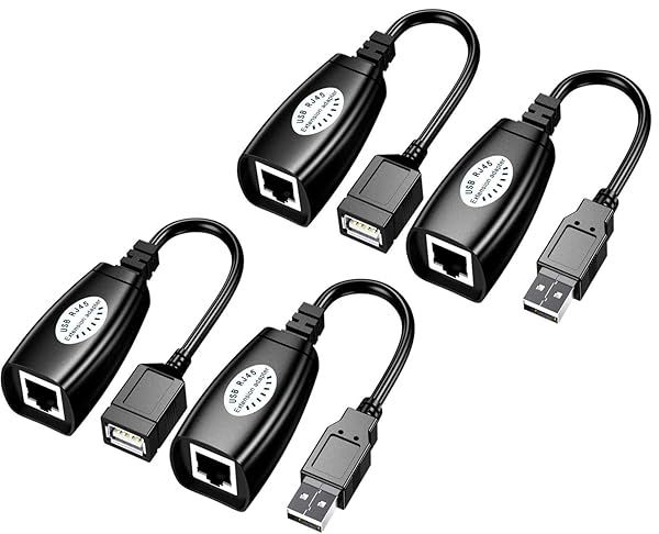 USB Over Cat6 Extender: SNLLMZI RJ45 Adapter for Cat5/5e/6/7/8 - 2 Pairs for Seamless Connectivity