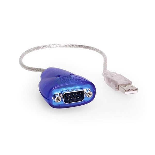 "USBGear 12" USB to Serial RS-232 DB-9 Adapter with FTDI Chip for Windows & Mac - Ideal for Laptops, GPS, Modems & More"