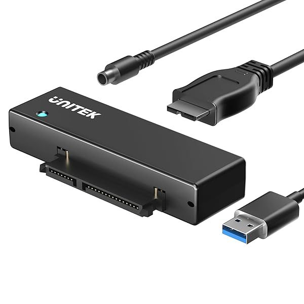 Unitek USB 3.0 to SATA III Adapter Kit for 2.5/3.5 HDD/SSD with 12V Power - Fast UASP Support