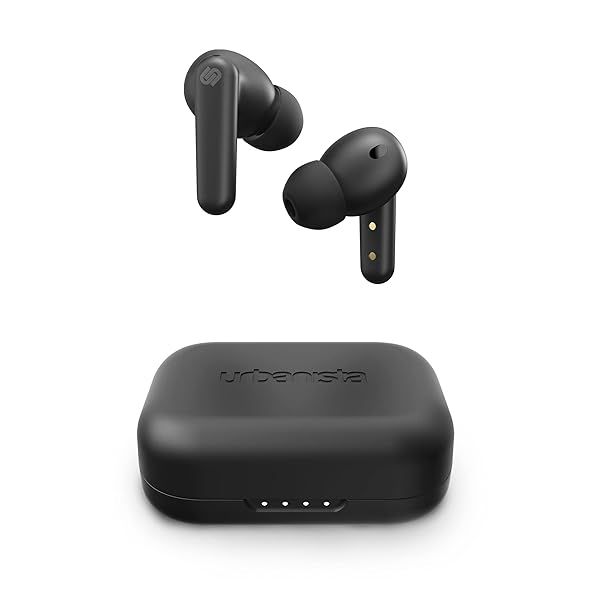 Urbanista True Wireless Earbuds: ANC, 25H Playtime, Touch Controls & 6 Mics - Bluetooth 5.0, London Black