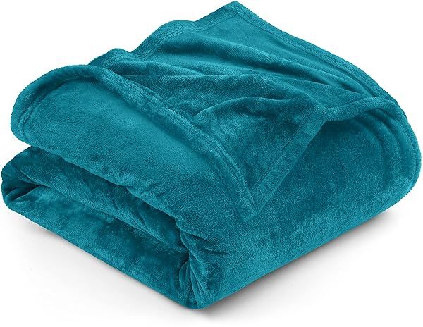 Utopia Bedding Twin Fleece Blanket - Soft Turquoise 300GSM Microfiber, Anti-Static Luxury Comfort (90x66 Inches)