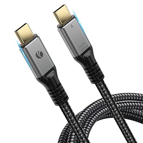 VCOM 6.6Ft USB4 Cable 240W Compatible with Thunderbolt 3 Devices and 4K Video for iPad Pro Dell Pixel Hub Docking and More