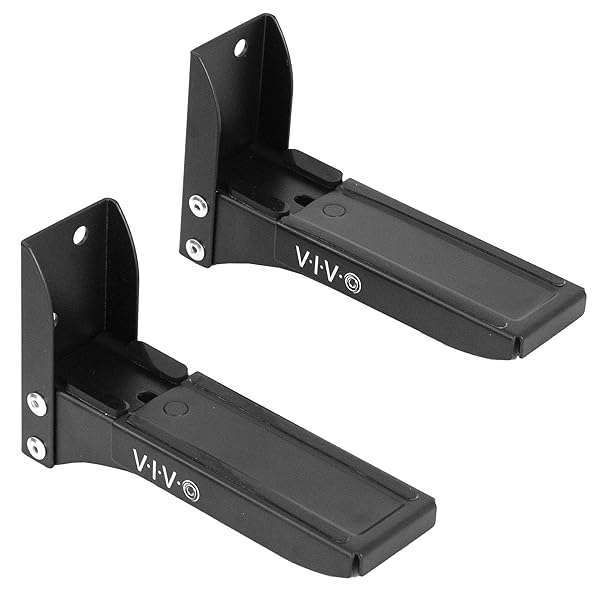 VIVO Steel Universal Dual Soundbar Wall Mount Brackets - Adjustable Speaker Arm Holders in Black (Mount-SPSB4)