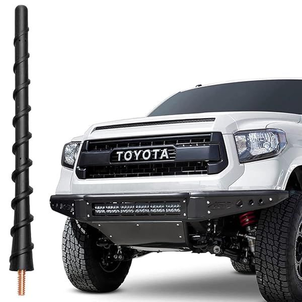 "VOFONO 9" Spiral Antenna for 1995-2024 Toyota Tundra, Tacoma & FJ Cruiser - Flexible, Wash-Proof, Optimized FM/AM Reception"