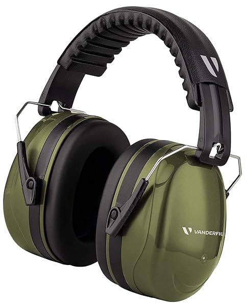 Vanderfields Hearing Protection Ear Muffs 33dB Noise Cancelling Safety Headphones for Shooting Lawn Mowing DIY Construction Woodworking
