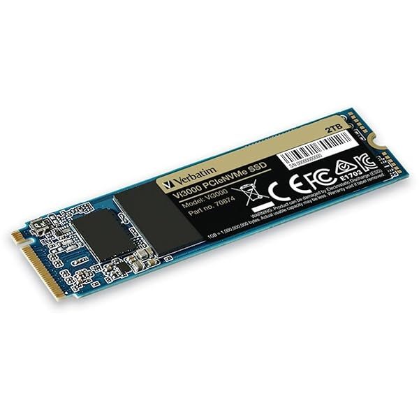 Verbatim 2TB Vi3000 PCIe Gen 3.0 NVMe M.2 2280 SSD - Fast Storage Upgrade for Your PC