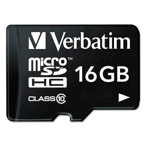 Verbatim 44082 16GB MicroSDHC Memory Card with Adapter - UHS-I V10 Class 10 for Fast Performance