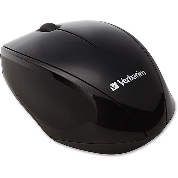 Verbatim Wireless Multi-Trac Mouse 2.4GHz - Ergonomic, Portable, Blue LED for Mac & Windows - Black (97992)