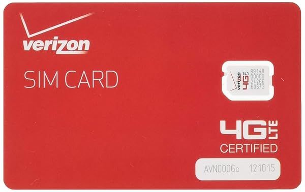 Verizon 4G LTE Nano SIM Card for iPhone - Non-NFC, Compatible Only with iPhone Devices