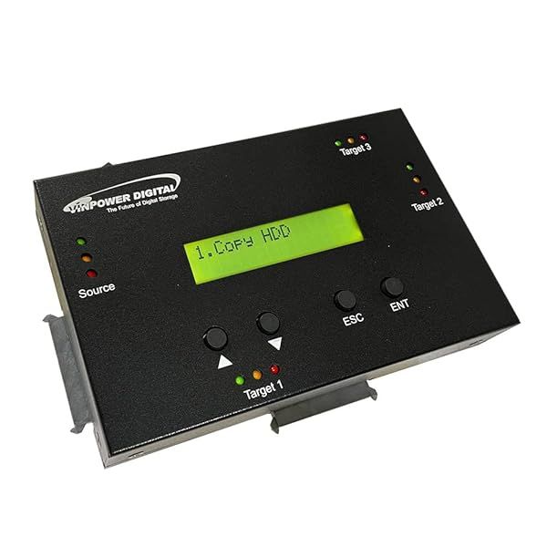 Vinpower Digital SATA HDD/SSD Clone Duplicator & DOD Eraser - 1 to 3 Drive Solutions