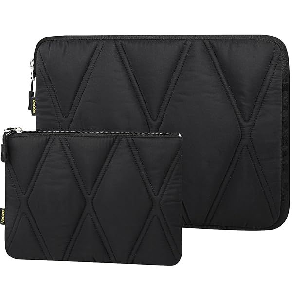 Voova Puffy Laptop Sleeve Case 15.6 Inch Cute Computer Cover for MacBook Pro M2 M1 2023-2019 Acer HP Asus Chromebook with Pouch