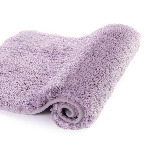 Walensee Non-Slip Lavender Bath Mat - Soft, Absorbent Microfiber Rug for Bathroom | Machine Washable & Plush 16x24
