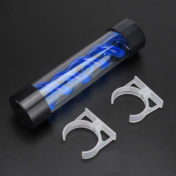 200mm T Virus Water Cooling Reservoir - G1/4 Threaded Cooler for PC Systems in Cool Blue, Red & Green