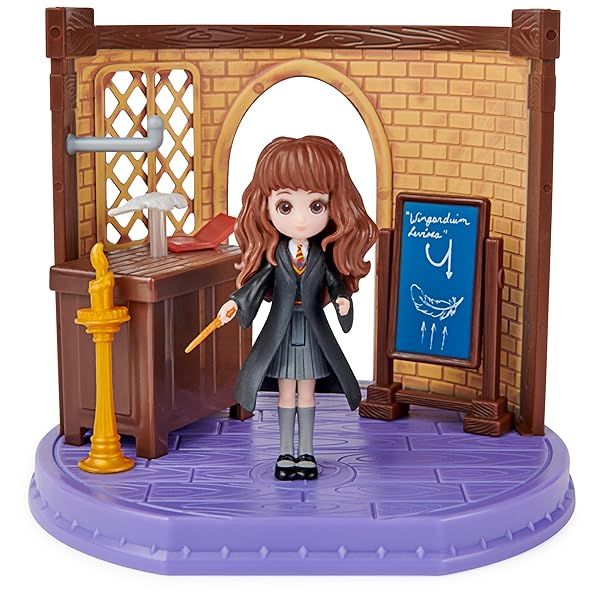 Magical Minis Charms Classroom: Exclusive Hermione Granger Figure & Accessories - Perfect Kids Toy for Ages 5+