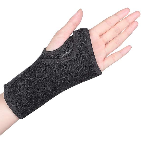 Night Wrist Brace for Carpal Tunnel & Tendonitis - Removable Splint & Thumb Hole for Pain Relief