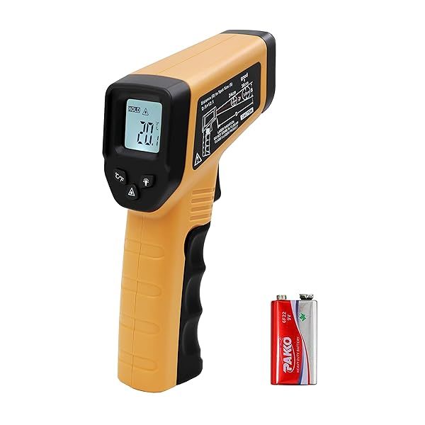 XGUANMETER DT8380J Digital Infrared Thermometer Laser Temperature Gun Non-Contact Range -58 to 716 Fahrenheit Standard Size