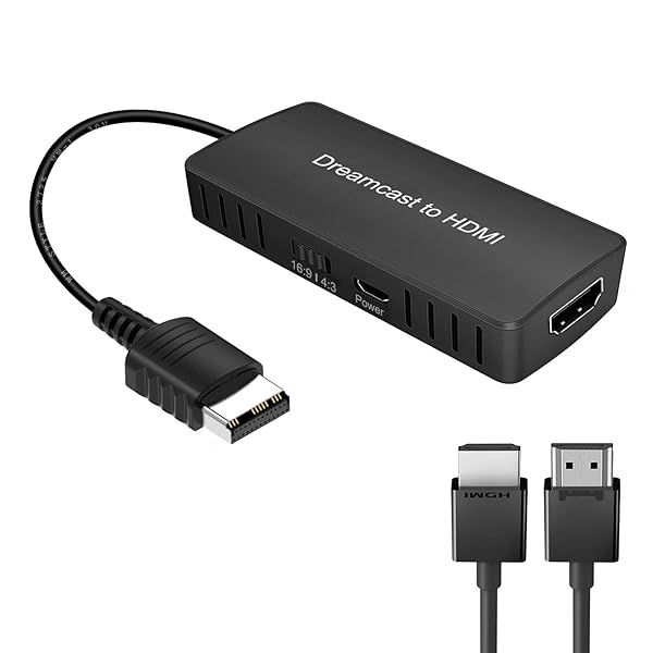 Y.D.F Dreamcast to HDMI Converter: 16:9/4:3 Support & HD Link Cable for Sega DC