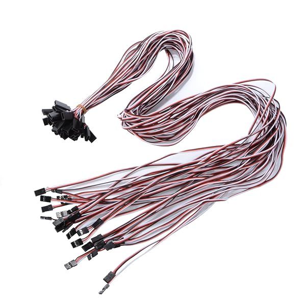 YXQ 1M Servo Extension Cable 3 Pin Male to Female Lead Wire for RC Airplane 30Pcs High Quality Connector Set