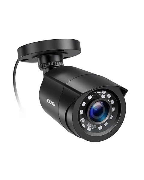 ZOSI 2.0MP 1080p Security Camera: 4-in-1 Hybrid CCTV with 80ft Night Vision & Weatherproof Design for Home Surveillance