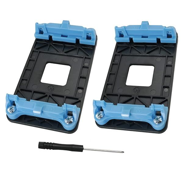 ZZLZX 2PCS CPU Fan Bracket for AMD AM2+/AM3+/FM1/FM2 - Cooling Base with 8 Screws & Screwdriver
