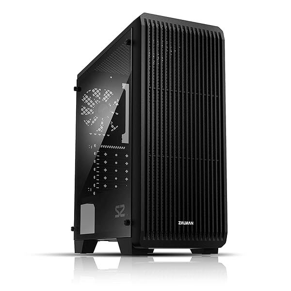 Zalman S2 TG ATX Mid Tower Case: Mesh Front, 3 Preinstalled Fans, Tempered Glass & USB 3.0 for Optimal Airflow