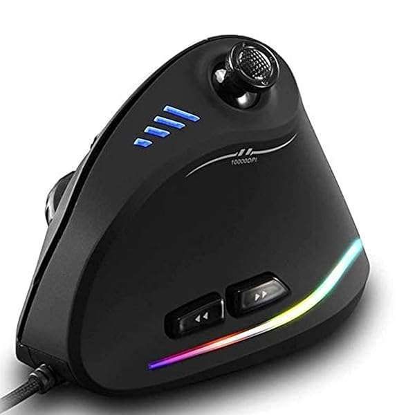 Zeerkeer Vertical Gaming Mouse: Ergonomic Wired Mouse with Adjustable DPI for PC, Laptop & Desktop Gamers