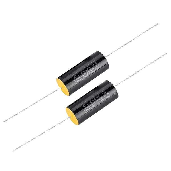 Zerone 2PCS 2.2uF Capacitor Frequency Divider for Audio Speakers with Pure Copper Wire Pins