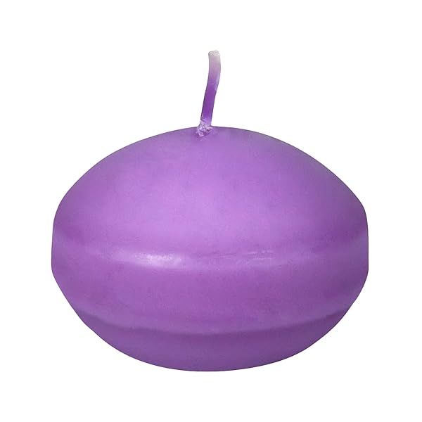 Zest Candle 24 Piece Purple Floating Candles 1.75 Inch Perfect for Parties and Events